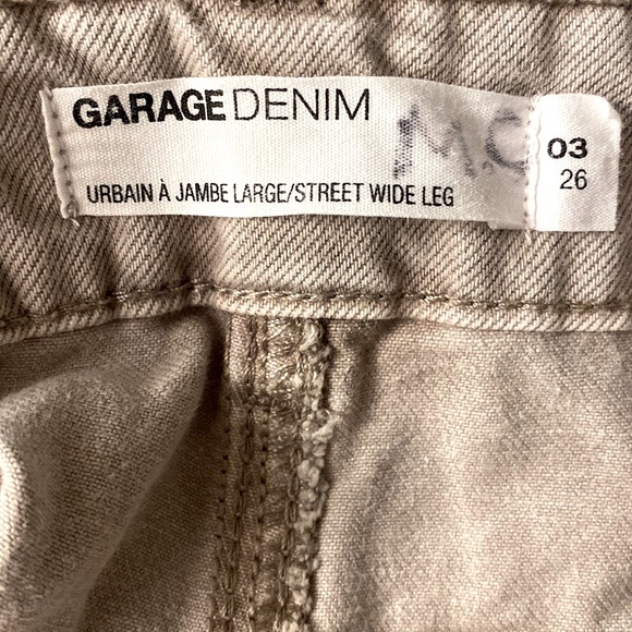 Garage Wide Leg Beige Jeans - Picture 2 of 5